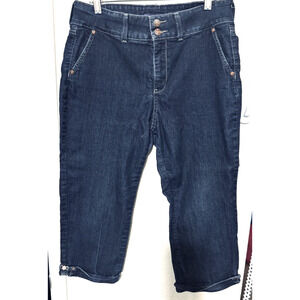 NYDJ Womens Jeans Denim Not Your Daughter's Capri Cropped sz 12 Lift Tuck